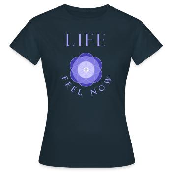 Life, Now - Women's T-Shirt - navy - Front - AI Model Female 172 dark (172cm)