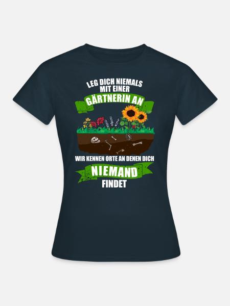 Anlegen Gärtnerin Hobbygärtnerin - Frauen T-Shirt - Navy