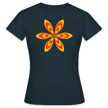 Graphique - motif graphique - motif géométrique - T-shirt Femme - marine - Devant - AI Model Female 172 dark (172cm)