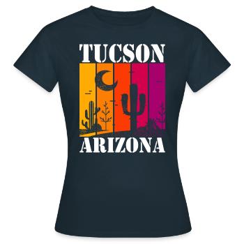 Tucson Arizona - Frauen T-Shirt - Navy - Vorne - AI Model Female 172 dark (172cm)