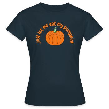 citrouille - T-shirt Femme - marine - Devant - AI Model Female 172 dark (172cm)