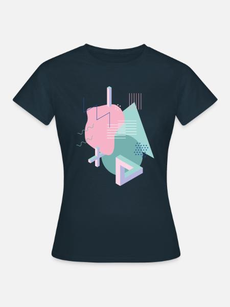 Shape Design Vintage Tribar - Women's T-Shirt - navy