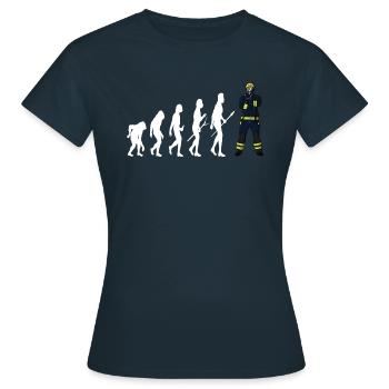 Feuerwehrmann Entwicklung - Frauen T-Shirt - Navy - Vorne - AI Model Female 172 dark (172cm)