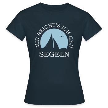 Mir reichts ich geh segeln - Frauen T-Shirt - Navy - Vorne - AI Model Female 172 dark (172cm)