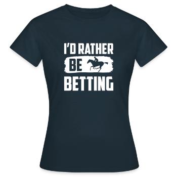 Amateurs de paris sur les courses sur les hippodromes - T-shirt Femme - marine - Devant - AI Model Female 172 dark (172cm)