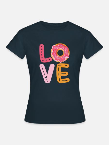 Love Donut - Donut Liebe - Frauen T-Shirt - Navy