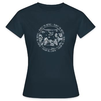 Respect The Natives - Scuba Taucher - Frauen T-Shirt - Navy - Vorne - AI Model Female 172 dark (172cm)