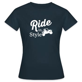 Ride In Style - SxS Side-By-Side UTV - Women's T-Shirt - navy - Front - AI Model Female 172 dark (172cm)