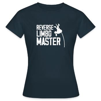 Reverse Limbo Master, Stabhochsprung - Frauen T-Shirt - Navy - Vorne - AI Model Female 172 dark (172cm)