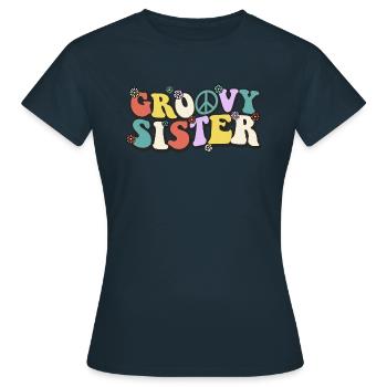 Groovy Sister - Women's T-Shirt - navy - Front - AI Model Female 172 dark (172cm)