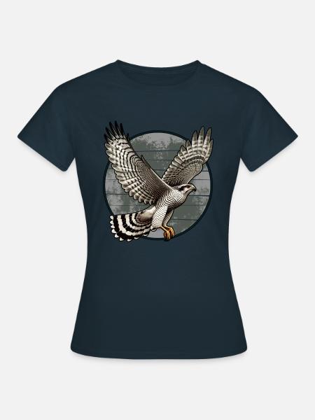 Habicht Greifvogel Accipiter Gentilis - Frauen T-Shirt - Navy