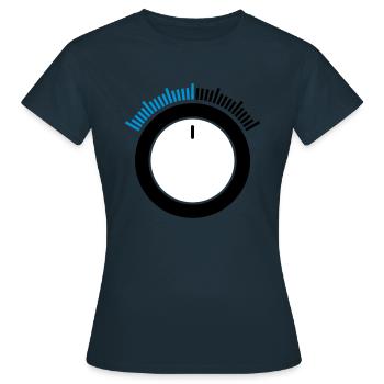 Contrôle du volume Power Tuner Volume Control 2 - T-shirt Femme - marine - Devant - AI Model Female 172 dark (172cm)