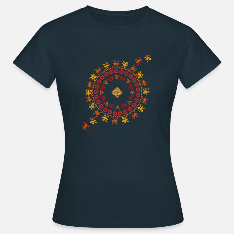 Pattern, Aborigines, Australia - Women's T-Shirt - navy