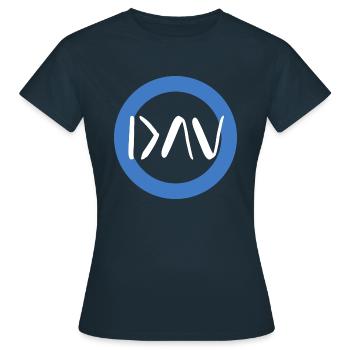 Diabetes, blauer Kreis, Ich bin größer - Frauen T-Shirt - Navy - Vorne - AI Model Female 172 dark (172cm)