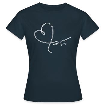 Pilot VFR aviation aircraft flight instructor - Women's T-Shirt - navy - Front - AI Model Female 172 dark (172cm)