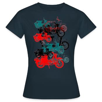 Schwalbegrafik 1 - Frauen T-Shirt - Navy - Vorne - AI Model Female 172 dark (172cm)