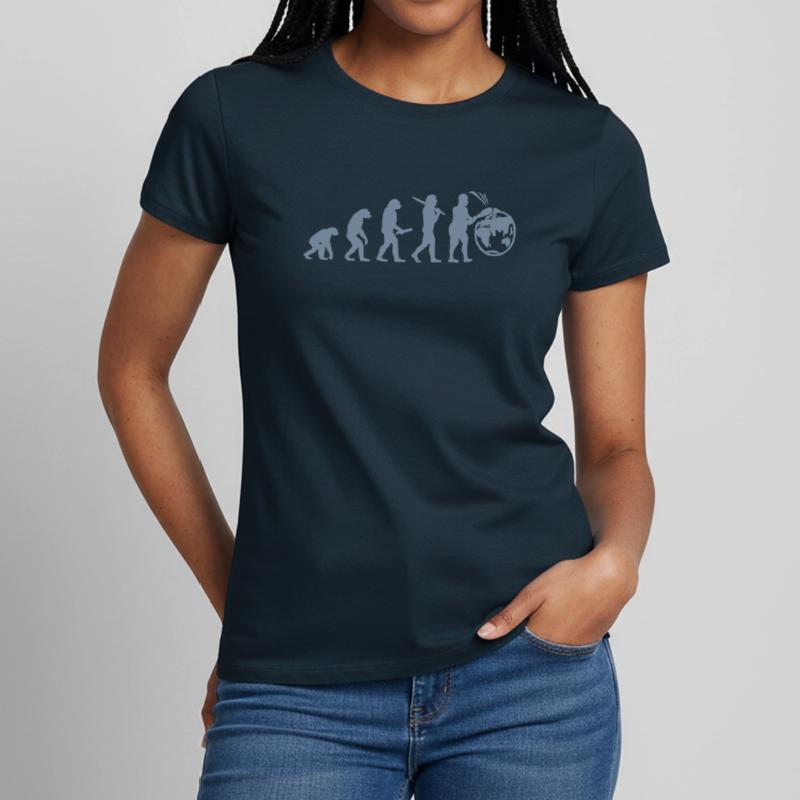 Evolution planete terre monde évolution T-shirt Femme