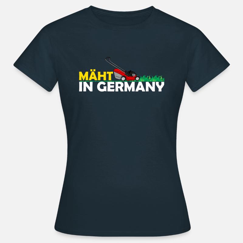 Mäht in Germany Rasenmäher - Frauen T-Shirt - Navy