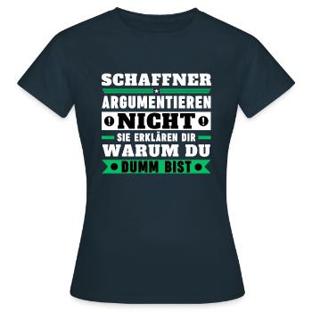 Les chefs d'orchestre ne discutent pas - T-shirt Femme - marine - Devant - AI Model Female 172 dark (172cm)