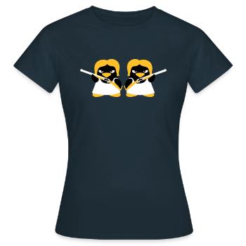 Shotgun Penguin Girls - Women's T-Shirt - navy - Front - AI Model Female 172 dark (172cm)