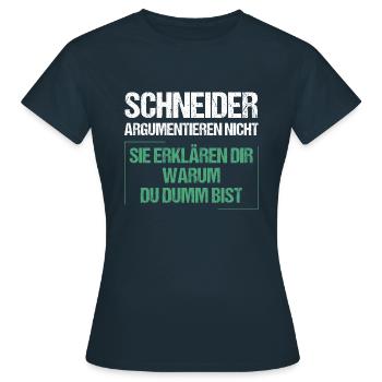 Les tailleurs ne se disputent pas - T-shirt Femme - marine - Devant - AI Model Female 172 dark (172cm)