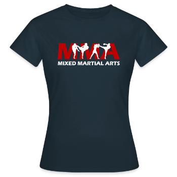 MMA Mixed Martial Arts - Women's T-Shirt - navy - Front - AI Model Female 172 dark (172cm)
