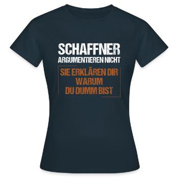 Les chefs d'orchestre ne discutent pas - T-shirt Femme - marine - Devant - AI Model Female 172 dark (172cm)