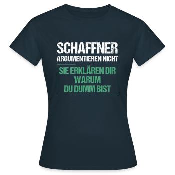 Les chefs d'orchestre ne discutent pas - T-shirt Femme - marine - Devant - AI Model Female 172 dark (172cm)