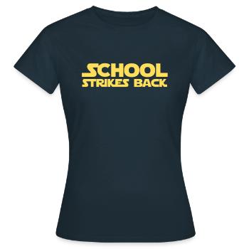 Back To School Strikes Back - Women's T-Shirt - navy - Front - AI Model Female 172 dark (172cm)