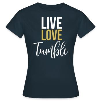 Gymnastik Turnen Turnerin Bodenturnen Geschenk - Frauen T-Shirt - Navy - Vorne - AI Model Female 172 dark (172cm)