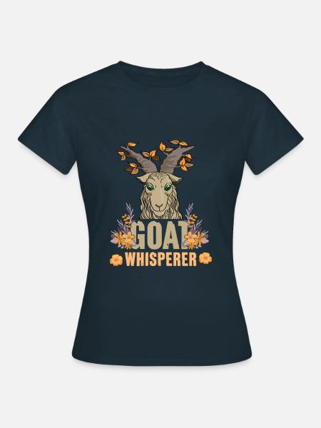 Goat Whisperer Funny Goat - Frauen T-Shirt - Navy
