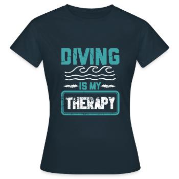 Diving therapy - Women's T-Shirt - navy - Front - AI Model Female 172 dark (172cm)