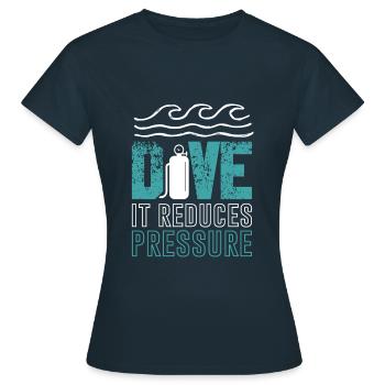 plongée plongée - T-shirt Femme - marine - Devant - AI Model Female 172 dark (172cm)