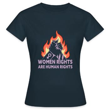 Les droits des femmes sont des droits de l’homme féministes - T-shirt Femme - marine - Devant - AI Model Female 172 dark (172cm)