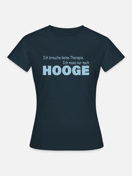 Therapie HOOGE - Frauen T-Shirt - Navy