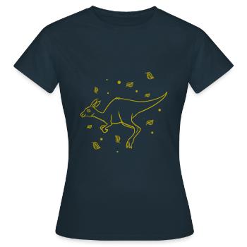 Känguru - Kangaroo - Australia - Outback - Frauen T-Shirt - Navy - Vorne - AI Model Female 172 dark (172cm)