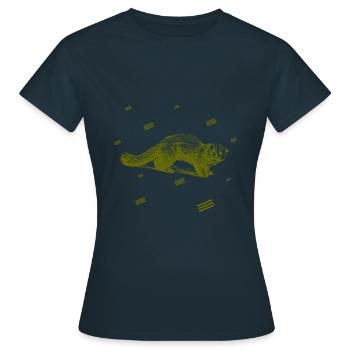 Rat - rongeur - T-shirt Femme - marine - Devant - AI Model Female 172 dark (172cm)