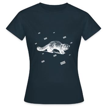 Rat - rongeur - T-shirt Femme - marine - Devant - AI Model Female 172 dark (172cm)