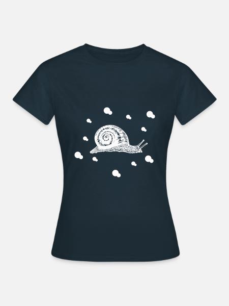 Schnecke - Tier Ackerschnecke Naturschutz - Frauen T-Shirt - Navy
