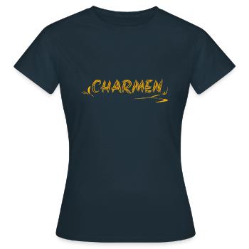 Gift idea charm - Women's T-Shirt - navy - Front - AI Model Female 172 dark (172cm)
