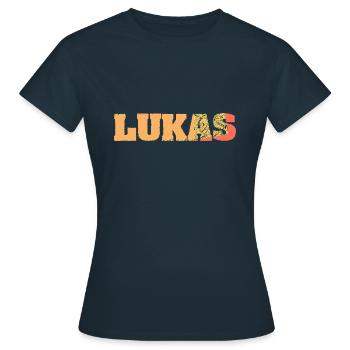 Lukas - Frauen T-Shirt - Navy - Vorne - AI Model Female 172 dark (172cm)