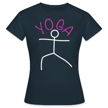 Yoga Outfit - Women's T-Shirt - navy - Front - AI Model Female 172 dark (172cm)