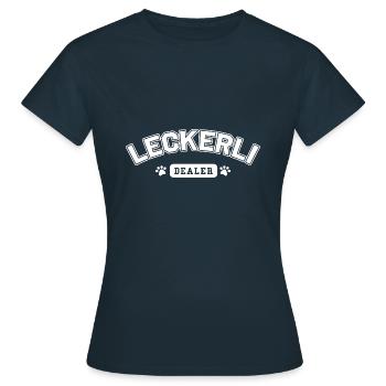 Leckerli Dealer - Frauen T-Shirt - Navy - Vorne - AI Model Female 172 dark (172cm)