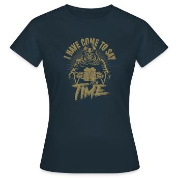 L’heure de la bière Grim Reaper est drôle - T-shirt Femme - marine - Devant - AI Model Female 172 dark (172cm)