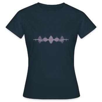 Music Frequency: Sound, Waves, Physics and Sound - Women's T-Shirt - navy - Front - AI Model Female 172 dark (172cm)