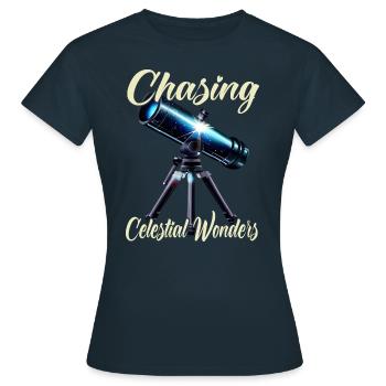 Chasing Celestial Wonders - Women's T-Shirt - navy - Front - AI Model Female 172 dark (172cm)