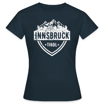 INNSBRUCK - Frauen T-Shirt - Navy - Vorne - AI Model Female 172 dark (172cm)