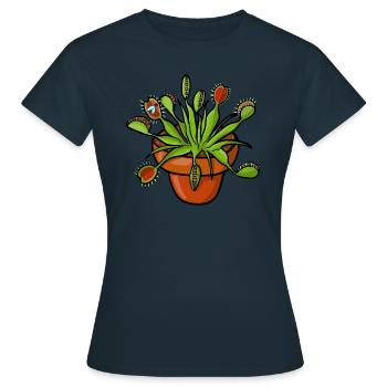 Le piège à mouches de Vénus peut compter - T-shirt Femme - marine - Devant - AI Model Female 172 dark (172cm)