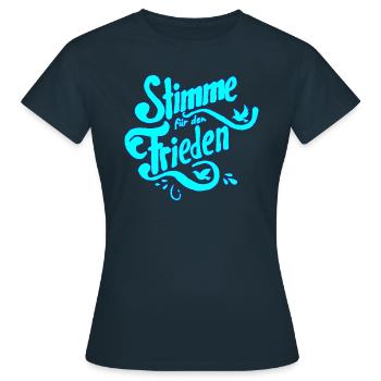 Voix pour la paix - T-shirt Femme - marine - Devant - AI Model Female 172 dark (172cm)