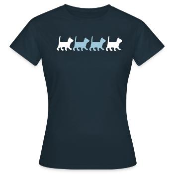 Kitten - Women's T-Shirt - navy - Front - AI Model Female 172 dark (172cm)